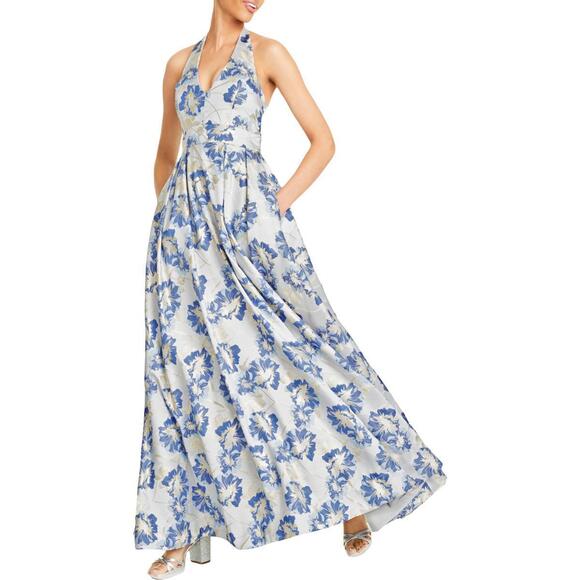 Speechless Dresses & Skirts - Speechless Blue Metallic Halter Evening Formal Dress Gown Size 0 New with Tags